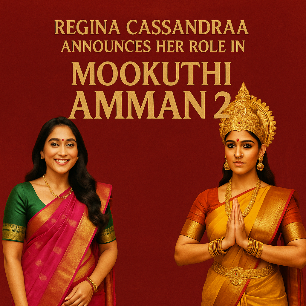 Regena Cassandraa announces her role in Mookuthi Amman 2 alongside Nayanthara