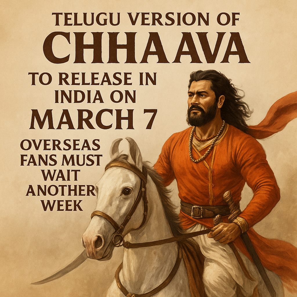 Telugu version of Vicky Kaushal’s Chhaava to release in India on March 7; Overseas fans must wait another week (2)